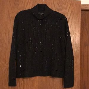 INC International Concepts Black sparkly dressy top in Size M